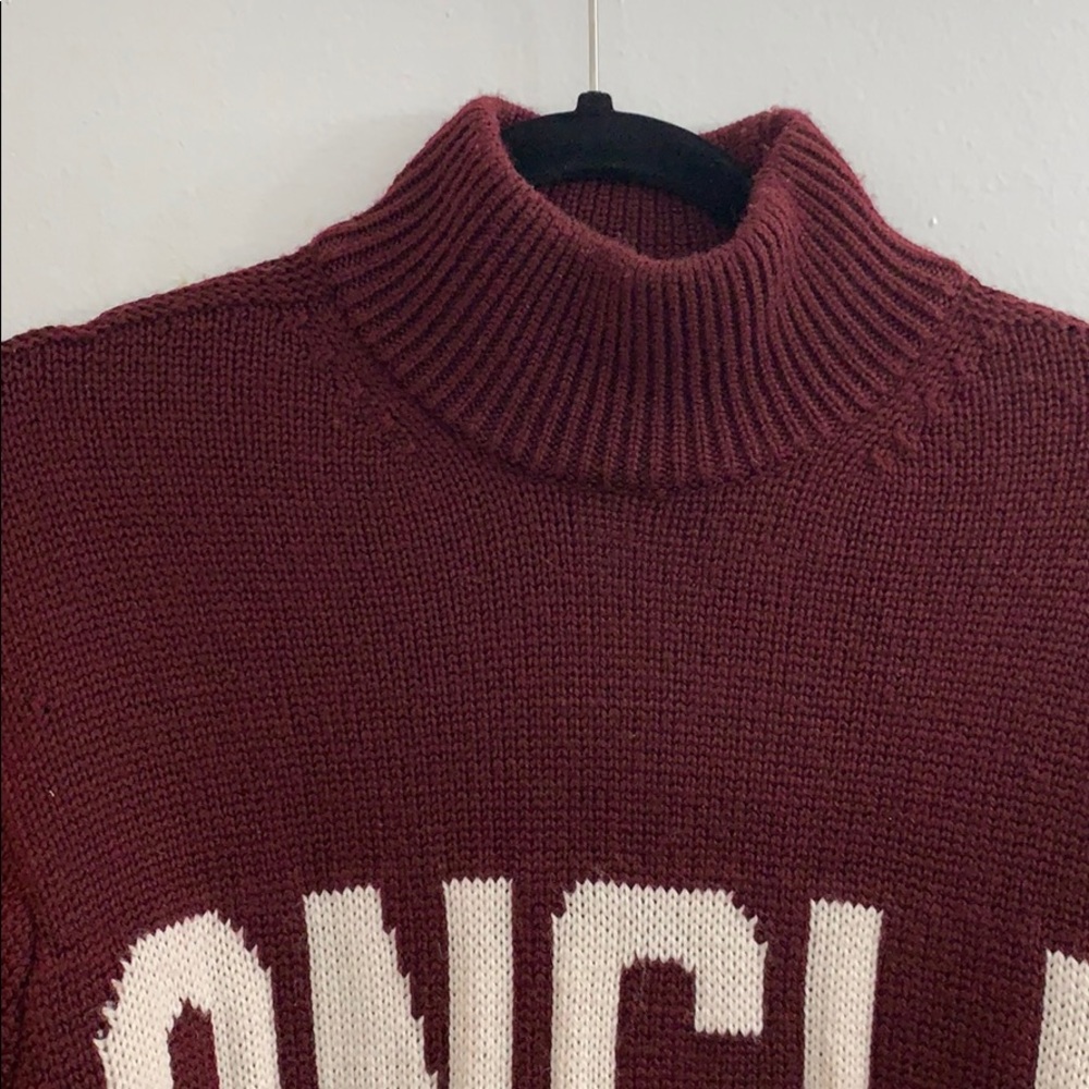 SOLD Moncler Logo Burgundy Sweater - Picture 10 of 12